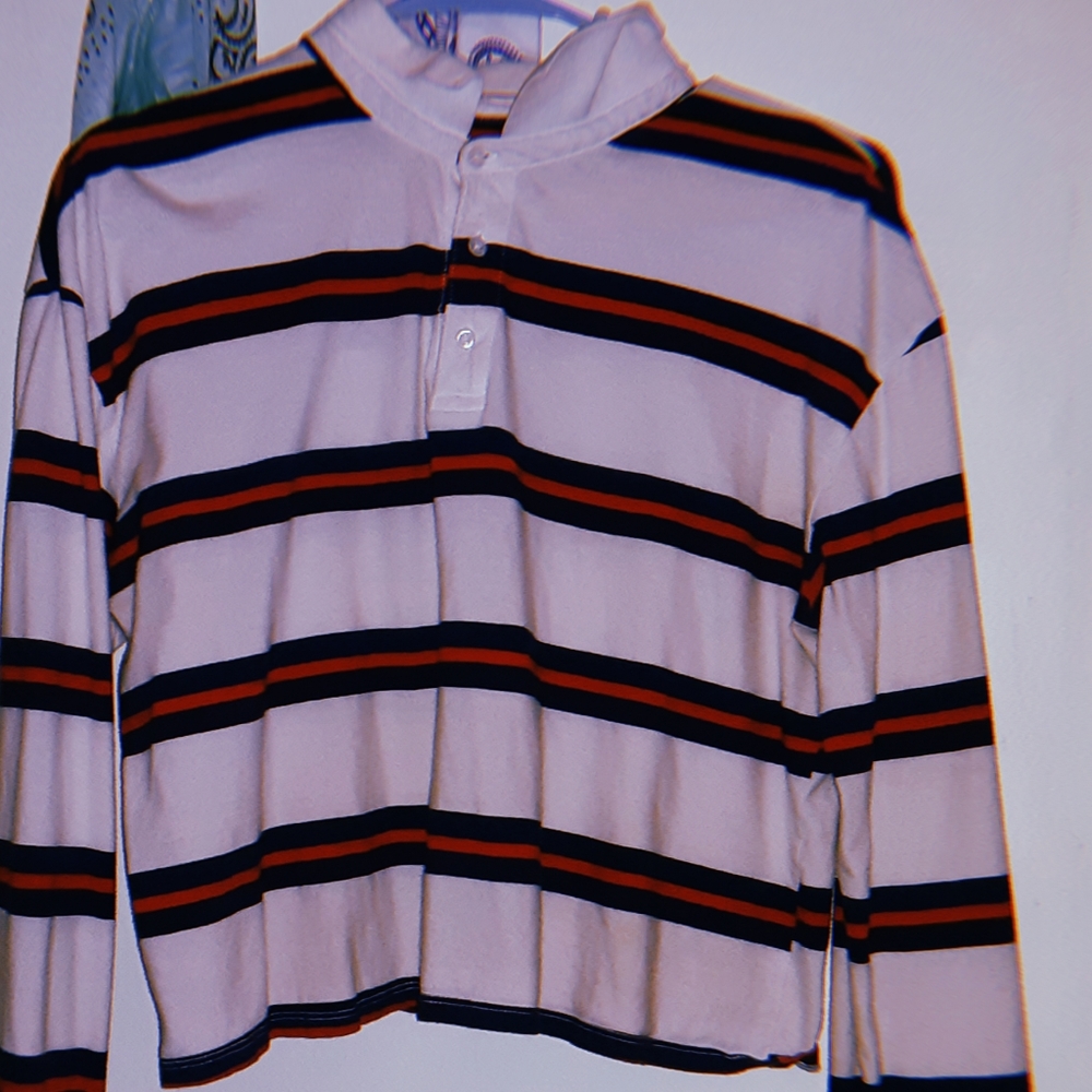 Polo cropped collared shirt
